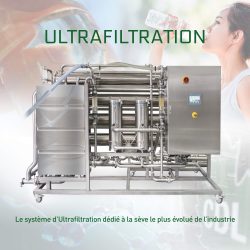 Ultrafiltration de l'eau d'érable et de bouleau